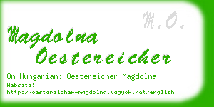 magdolna oestereicher business card